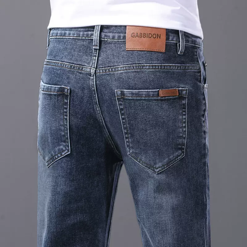 2025秋冬新款高端牛仔裤男士直筒修身弹力休闲裤青年潮流男装裤子