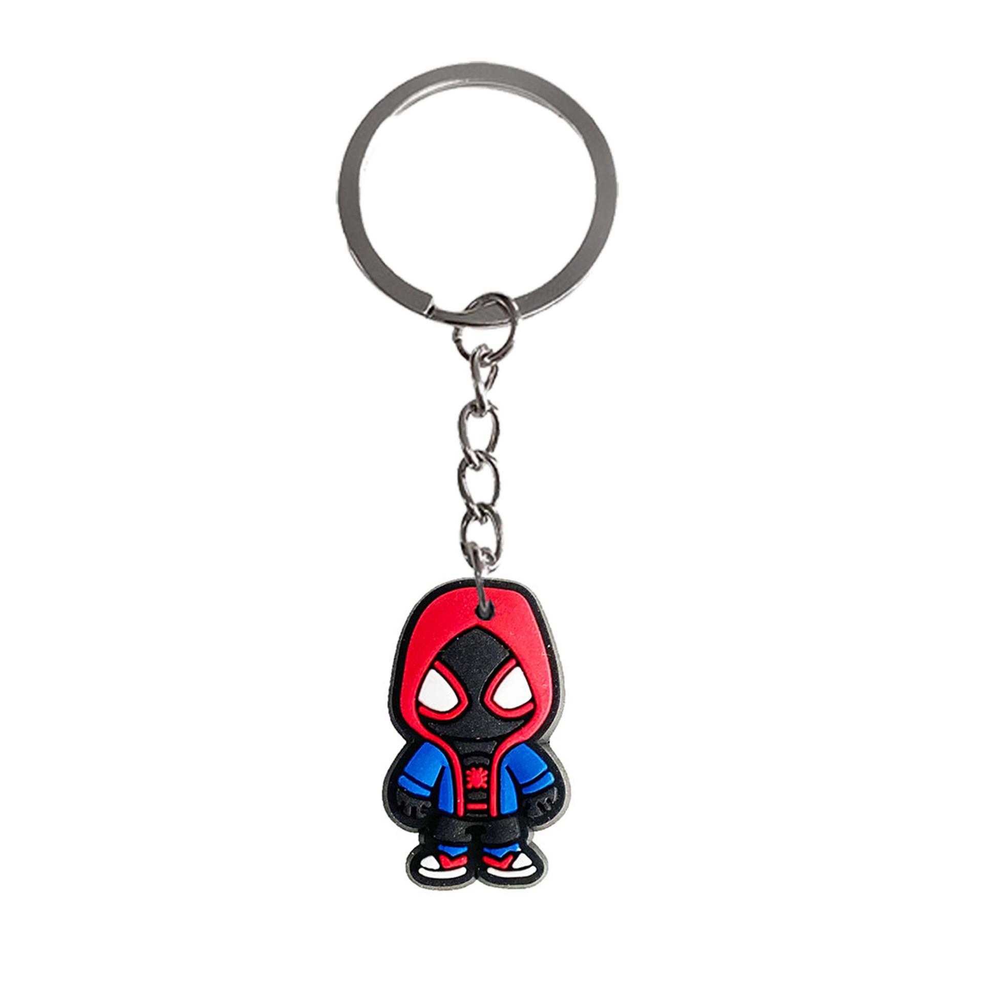 Spider-Man llavero adornos PVC de goma suave llavero accesorios DIY llavero pequeño regalo llavero colgante