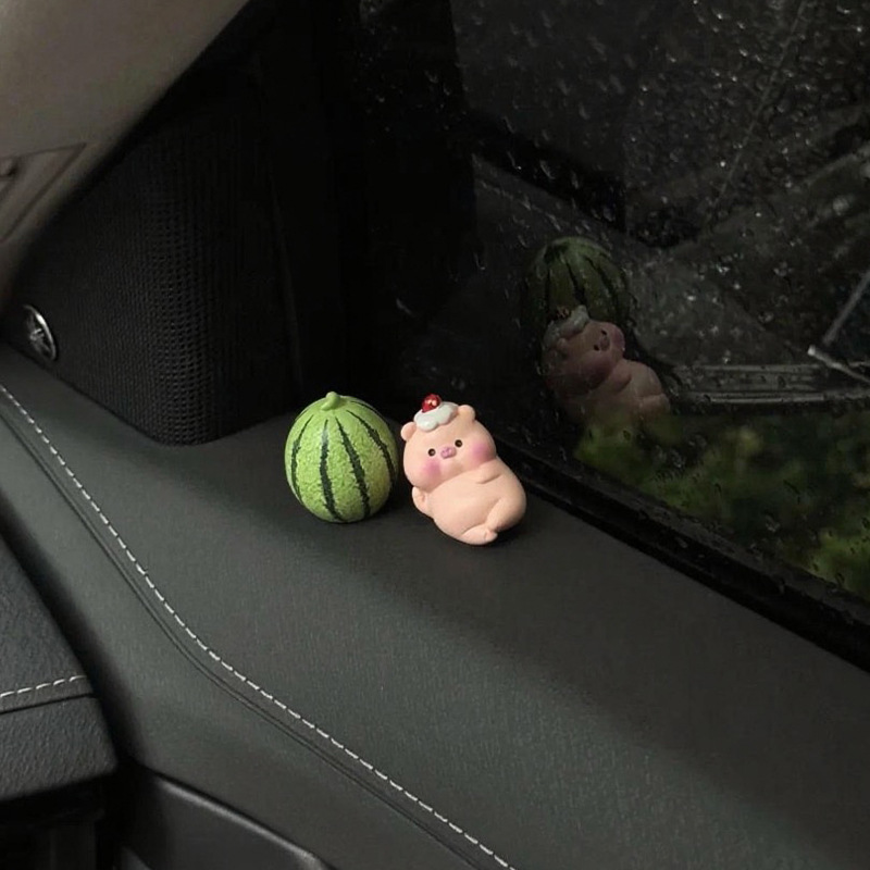 Cozy Piggy Healing Accessories Auto Healing Accessories Auto Interior Accessories Pantalla de consola central