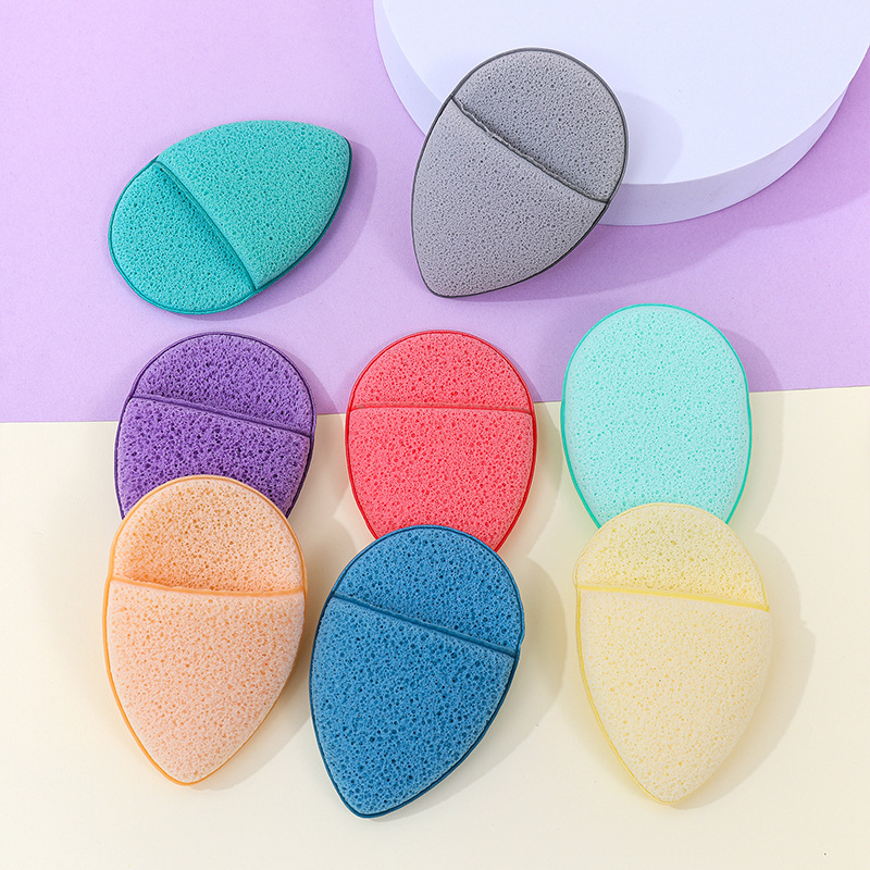 Fábrica de gota de agua personalizada guante super grande lavado facial limpieza facial esponja polvo limpieza facial