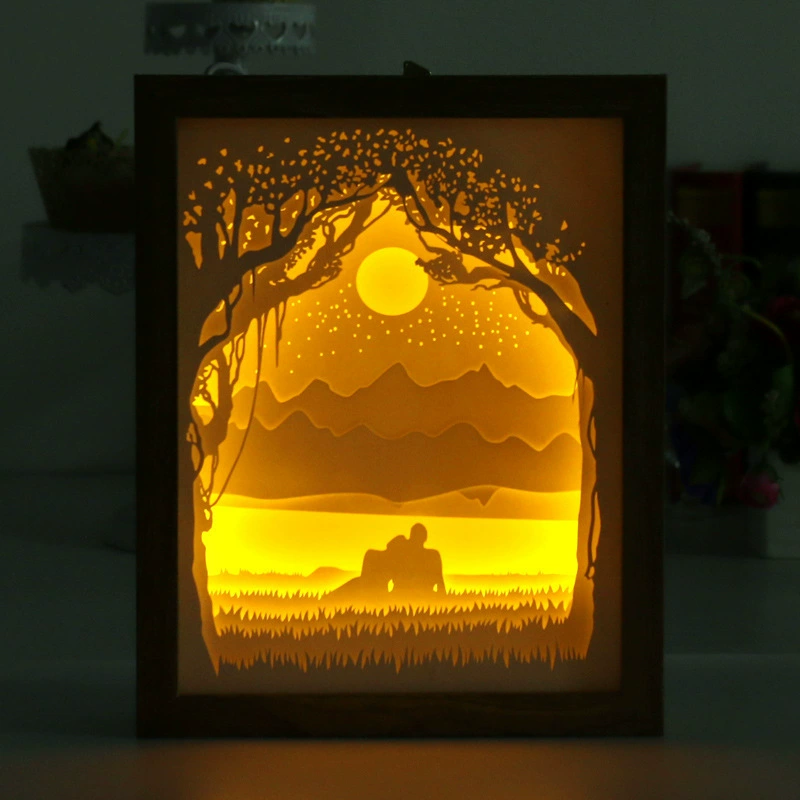 Новая Китайская Бумажная лампа Любители 3d световая тень Подарок Бумажная лампа творческий DIY корпоративный логотип лампа