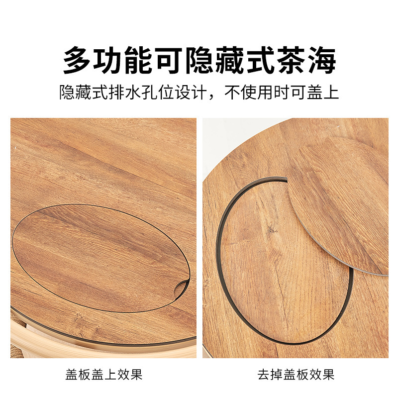 紫葉花雨間茶卓ベランダ茶卓セット小型円形茶卓家庭用茶台レジャー茶卓|undefined