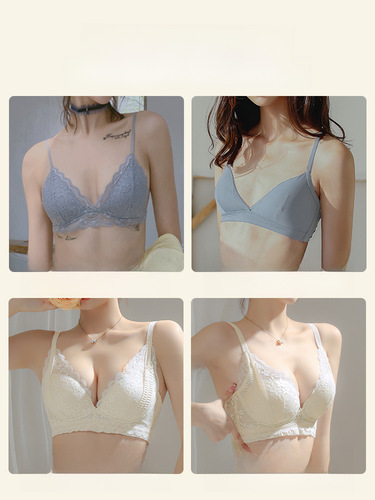 Original breast cup underwear for women with small breasts, small breasts are gathered to show their size, secondary breasts are reduced, anti-sagging, beautiful back, lace without wire bra