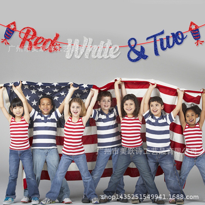 El nuevo Día de la Independencia de EE. UU. Decora la bandera, la fiesta de cumpleaños, la bandera de EE. UU.