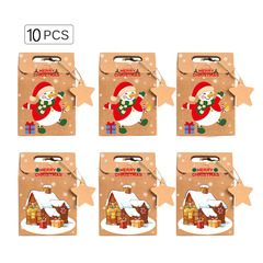 クロスボーダーヨーロッパの新しいクリスマスパンキャンディ包装ビスケットボックススノーフレーク紙袋クラフト紙キャンディボックスギフトボックス