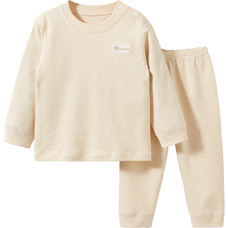 Primavera y otoño ropa interior infantil algodón delgado pijama de base para niños niñas dividido chaqueta de otoño bebé pantalones de otoño