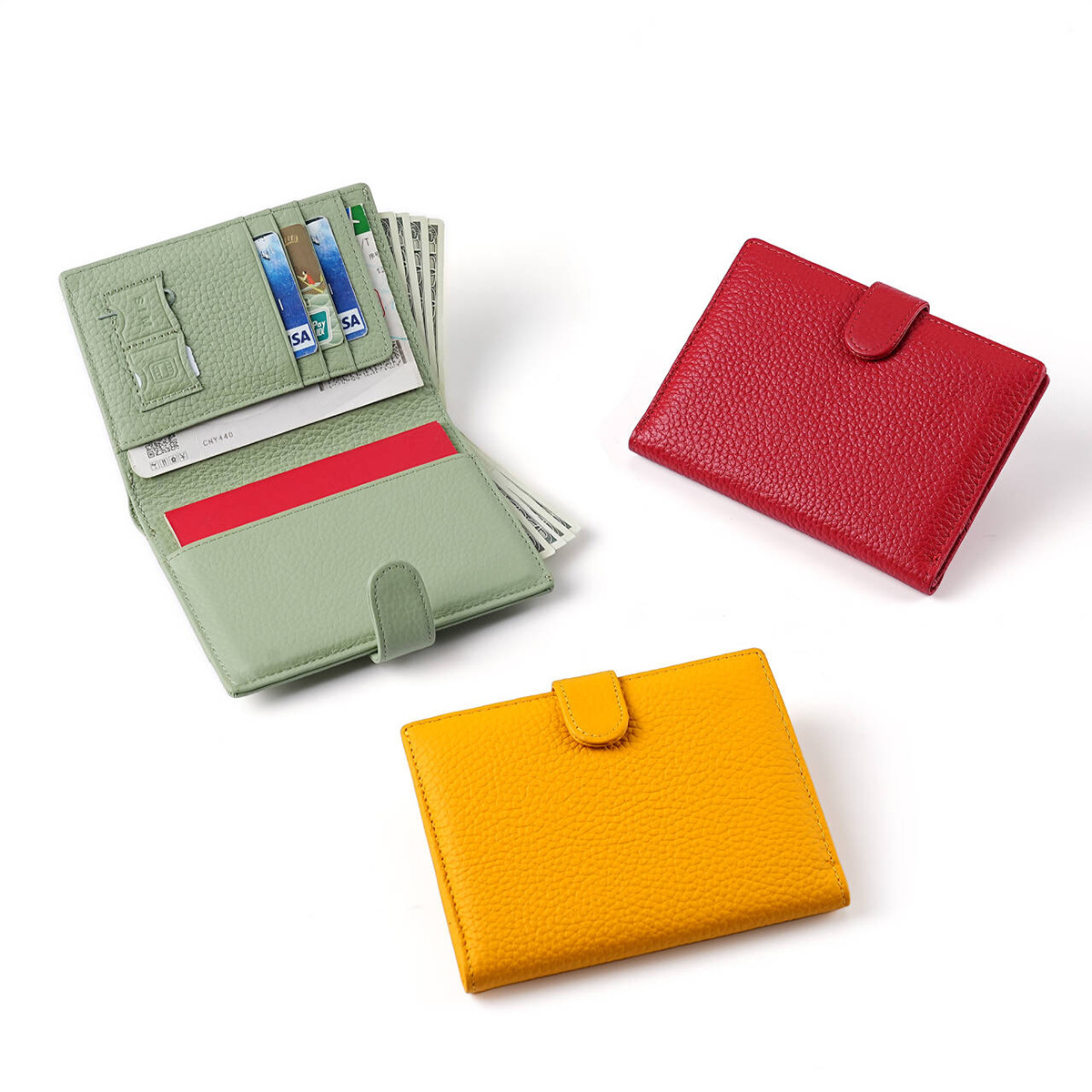 New anti-theft RFID passport holder, multi-functional wallet, ticket holder, passport holder, document card holder, genuine leather