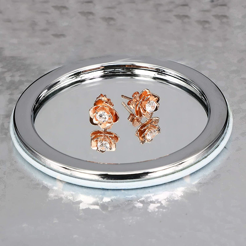 Earrings, zirconium, silver 925 sample, Amazon, Aliexpress, flowered