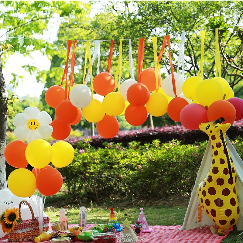 Уличная композиция на день рождения, воздушный шар, пикник, весенне-осенняя сцена для прогулок, украшение для детей, мужской и женский реквизит для вечеринки для годовалого ребенка