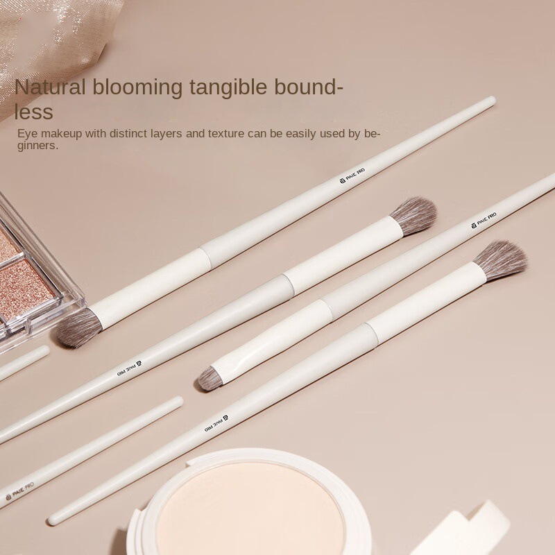 8/10 juego de pinceles de maquillaje, sombra de ojos, polvo suelto, rubor, sombra de nariz, delineador de ojos, corrector, cepillo suave, difuso, juego completo de herramientas
