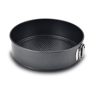 9inch Removable Bottom Baking Pan Chiffon Cake Oven Utensils Non-Stick Mousse Ring Air Fryer High Temperature Locking Carbon Steel