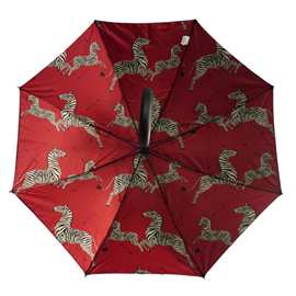 23寸自动开晴雨两用伞双层伞印花伞纤维伞架镭射logo可爱动物图案