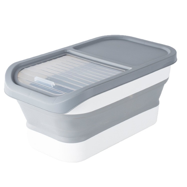 Transfronterizo 2026 barril plegable de comida para perros cocina anti-mould barril de almacenamiento de grano a prueba de humedad barril de arroz barril de harina barril de arroz caja de almacenamiento