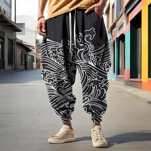 Octopus Straight-Leg Wide-Leg Loose Drawstring Pants 3D Printed Amazon Export Four-Way Stretch Men's Holiday Casual Wear
