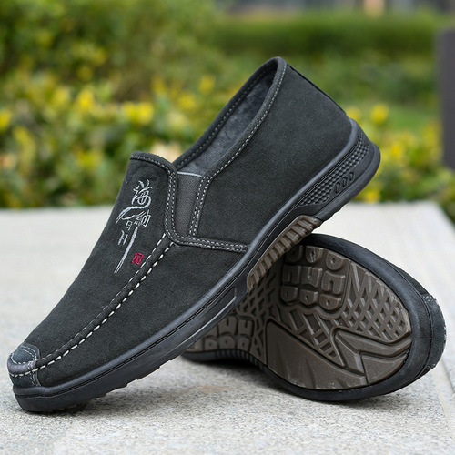 Canvas shoes men's spring and autumn casual shoes breathable soft-soled slip-on loafers low-top men's shoes
