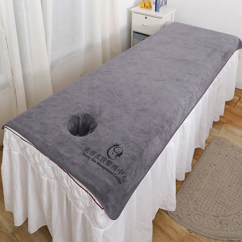 Beauty Salon Special Towel, Ultra-Thick Bed Towel, Massage Bed Sheet with Hole, Large Towel, Health Center Bed Towel, Bath Towel with Hole