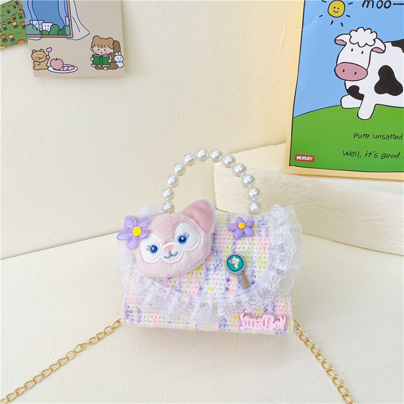 Bolso de hombro para niños 2023 nueva moda princesa portátil estilo occidental lindo algodón y lino bolsa pequeña mini bolsa de mensajero para padres e hijos