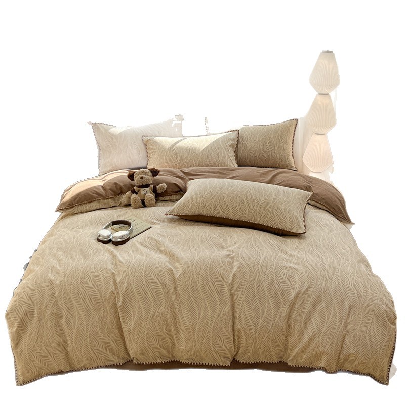 Minimalist Nordic Style Pure Cotton Bedding Set Soft Skin Friendly_voghion.com
