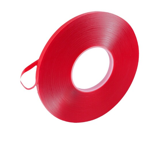 Acrylic transparent double-sided tape wholesale strong temperature-resistant traceless double-sided tape automotive waterproof red film nano tape