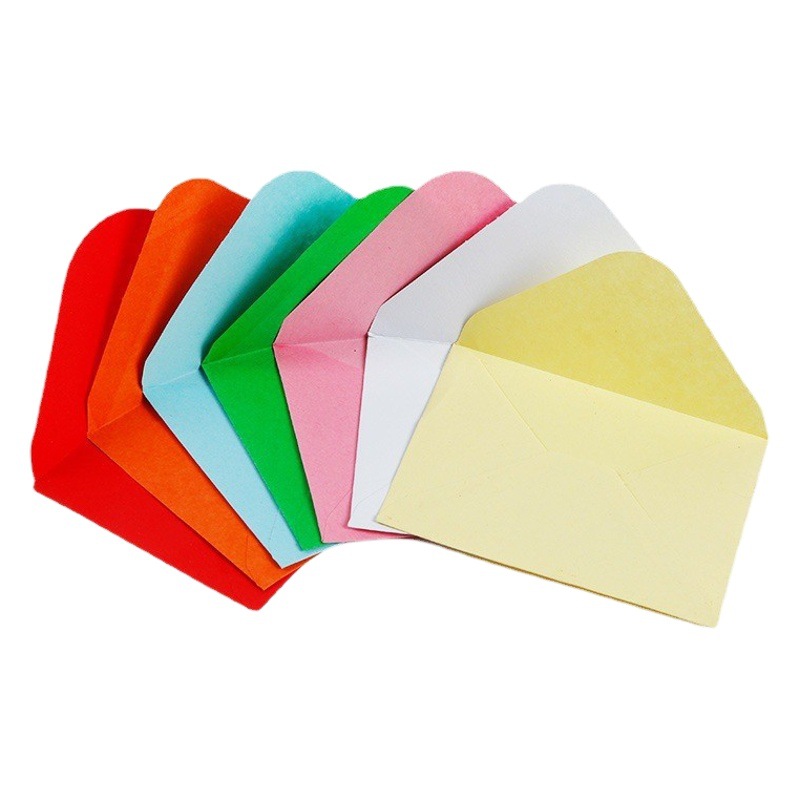 Sobres de Papel Adhesivo de Colores Estilo Occidental en Existencia, Papel Adhesivo Triangular, Papel Adhesivo Doble, Color Sólido Pequeño al por Mayor, Papel Fresco y Simple.