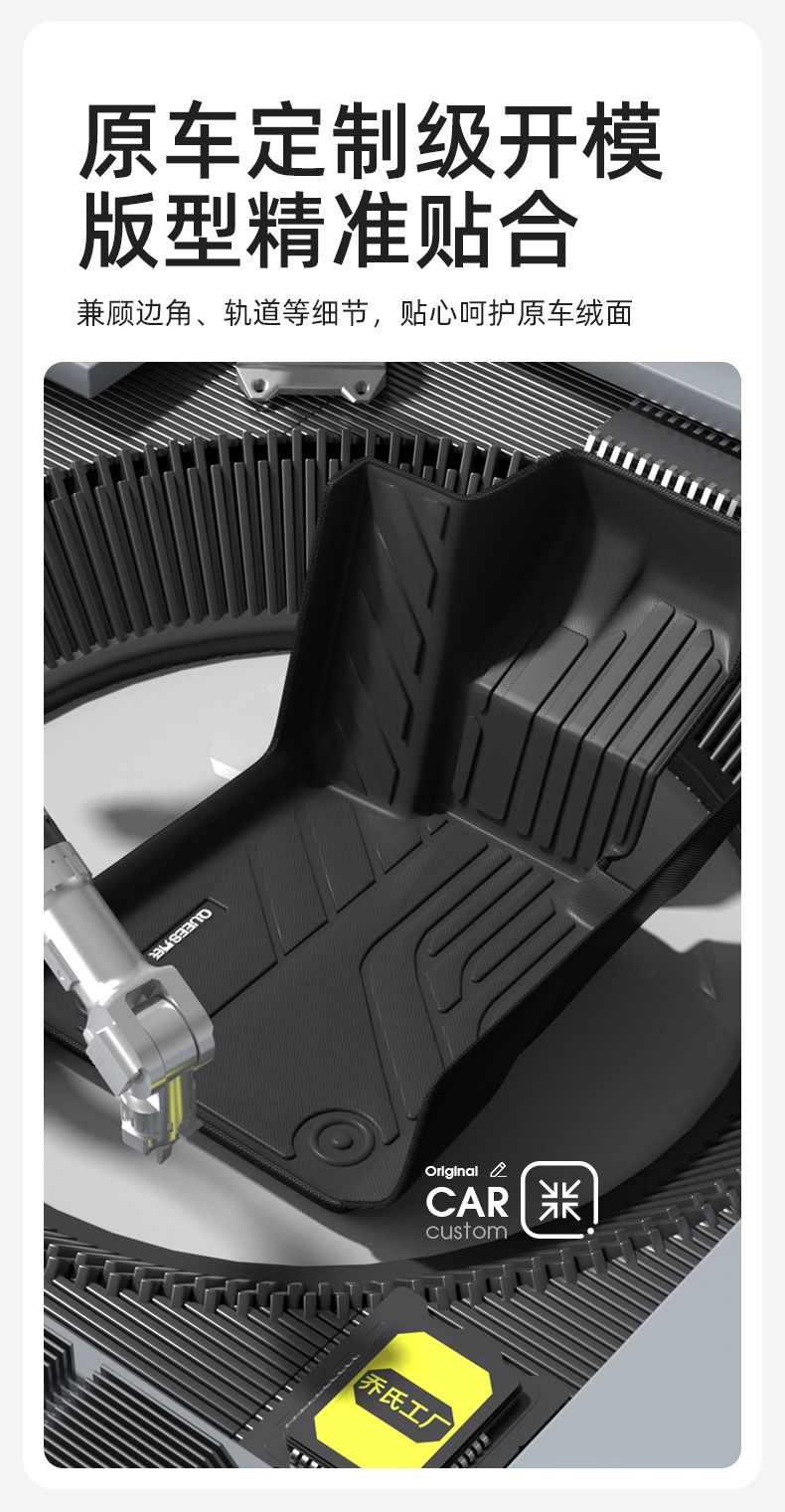 Qiao's TPE full-coverage car floor mats are suitable for Volkswagen Lavida, Sagitar, Magotan, Passat, Golf, and Tiguan L