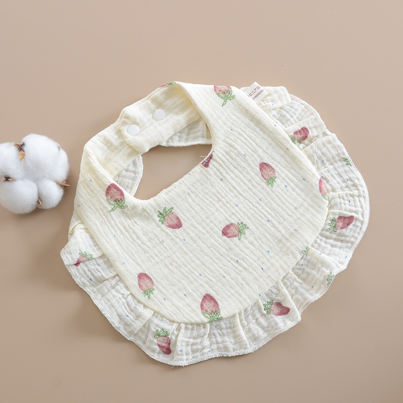 insfeng baby toallas de saliva, algodón puro, gaza de seis capas, delantal en forma de U, toallas anti-vomitación para bebés