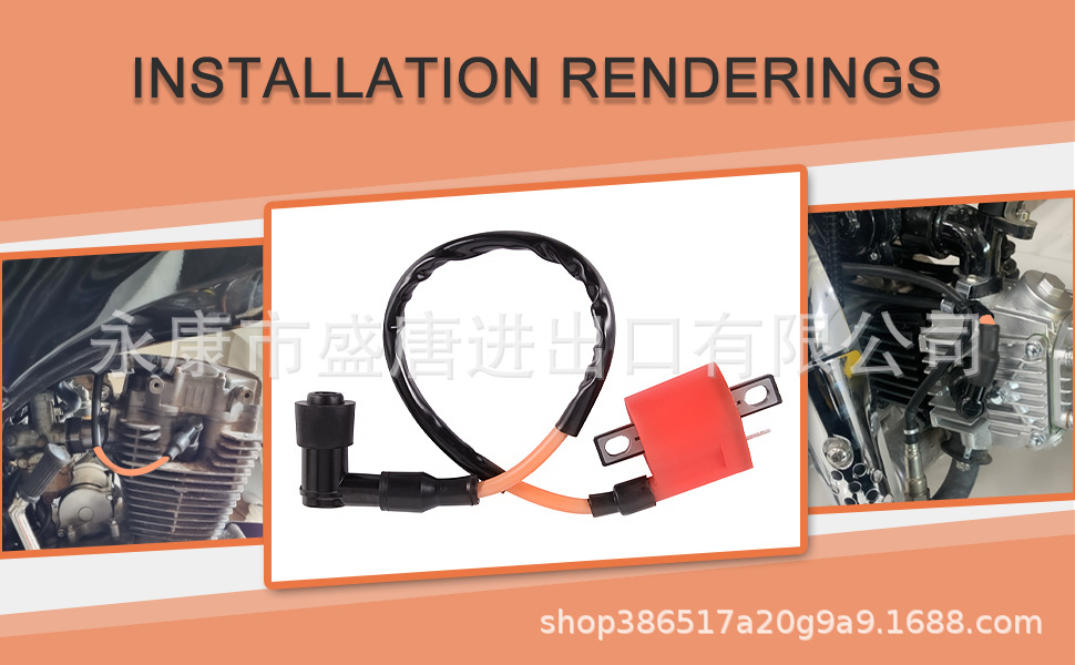 Ignition coil adapted to CG vertical engine 125cc-250cc ATV off-road vehicle Kart