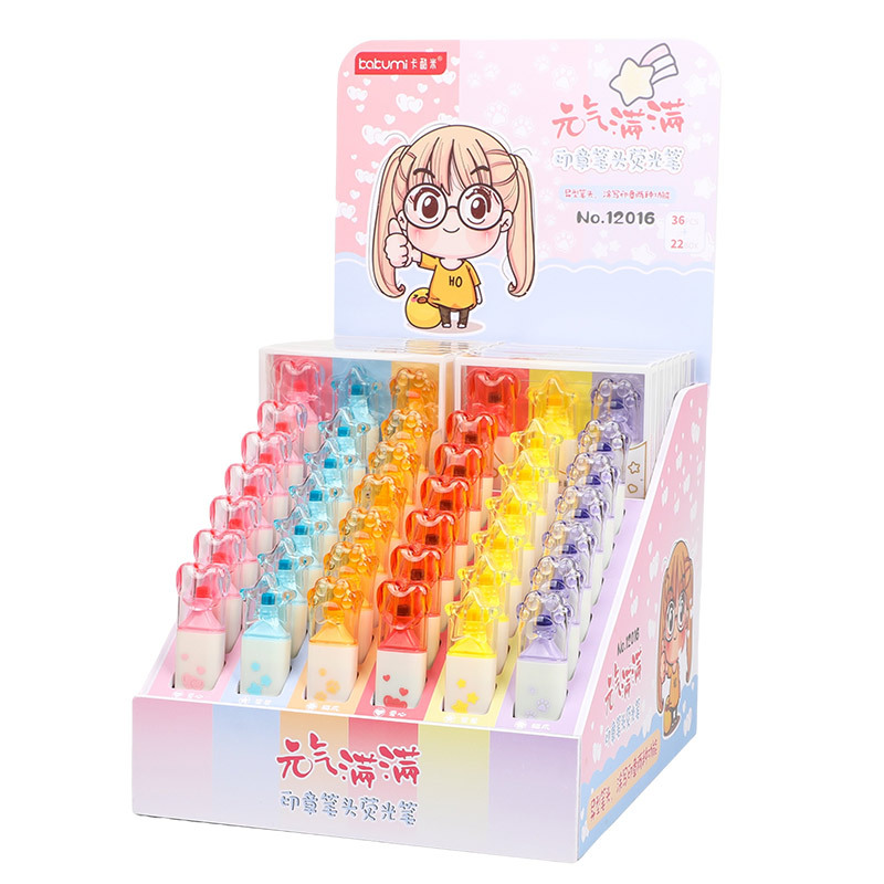 Resaltador titular estudiante diario pluma serie marcado pluma Bloqueo de color sin bloqueo palabras macaron color resaltador traje