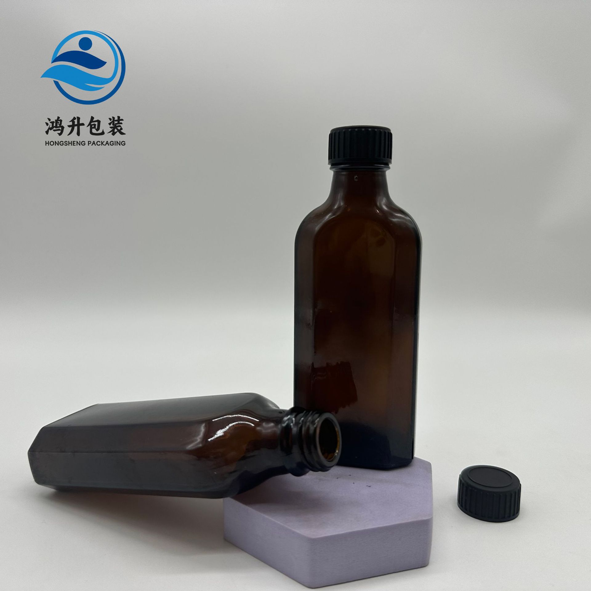 现货茶色波士顿瓶100ml精油纯露瓶酒精密封乳液化妆品分装瓶