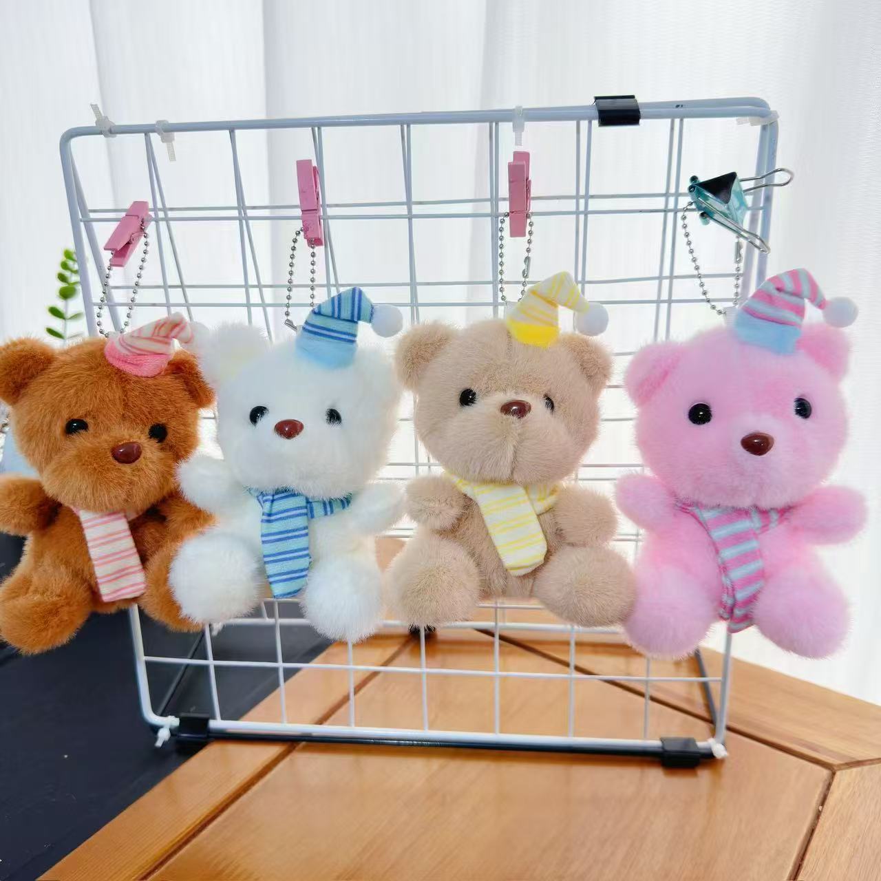 Cuatro pulgadas muñeca de peluche pequeño colgante muñeca llavero muñeca mochila colgante juguete de peluche regalo