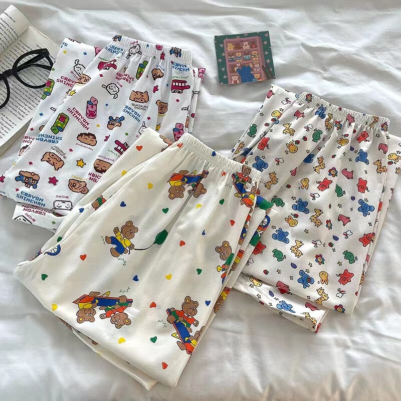 Walking Pants Cartoon Pants Pajama Pants Women's Summer Thin Loose Home Pants Printed Casual Pants Crayon Shin-Chan Walking Pants Cartoon Pants Pajama Pants Women's Summer Thin Loose Home Pants Printed Casual Pants Crayon Shin-Chan