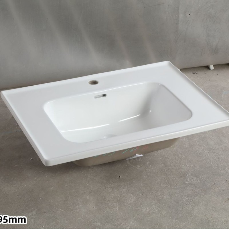 幅50cmのセラミック一体型洗面器、Lサイズ、幅55cm、カット可能な角とエッジの洗面台、幅60cmの洗濯機用洗面器|undefined