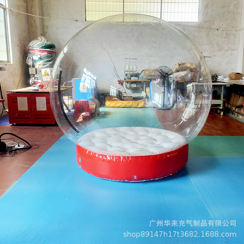 充气圣诞雪花球圣诞节装饰用品充气水晶球气模商场展览圣诞老人