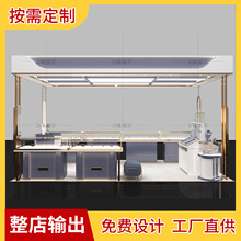 饰品店整店定制设计多经点位展示柜商场过道烤漆珠宝银饰玻璃柜台