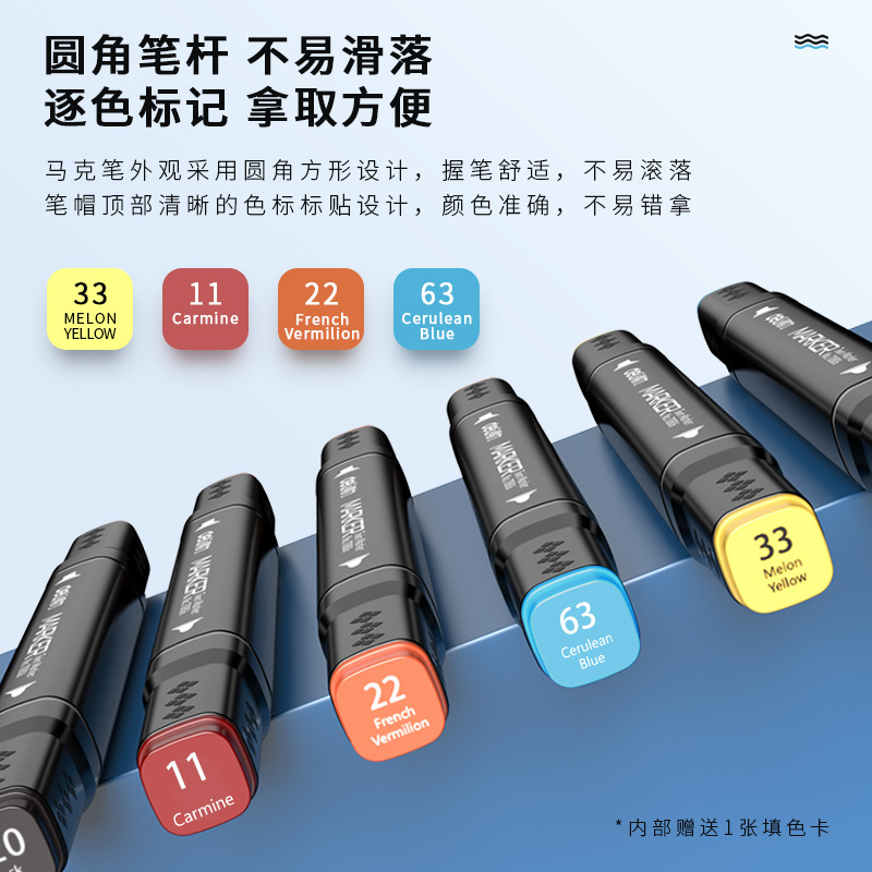 Delikemark pluma de doble cabeza pluma de acuarela aceitosa original conjunto especial para niños dibujo a mano animación arte