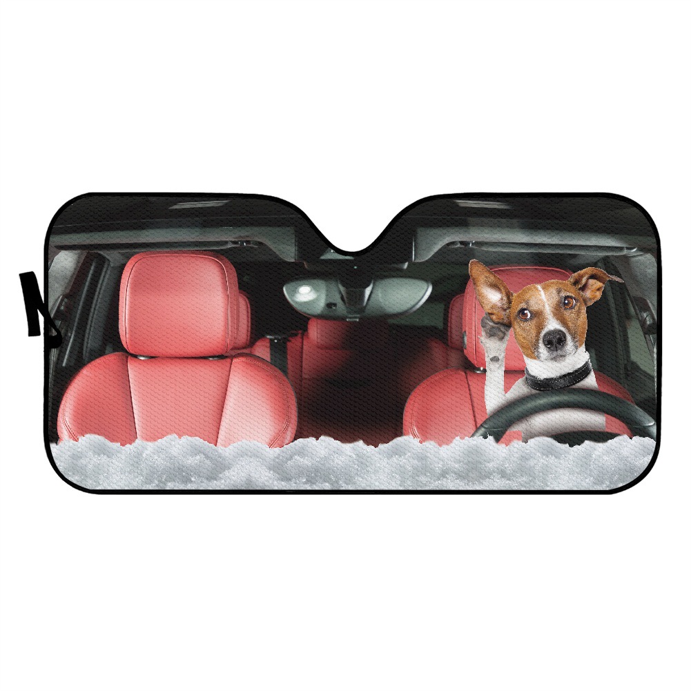 Cross-border summer car sunshade 3D funny animal print car supplies…