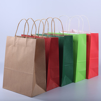 批发可定制牛皮纸袋子手提袋礼物小礼品袋外卖包装打包袋购物手拎|ms