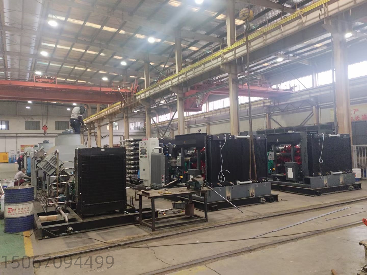 Cummins Nt855 Driven Drilling Booster Compressor, Air-Cooled Oil-Injected Type, High-Pressure Air Booster Compressor