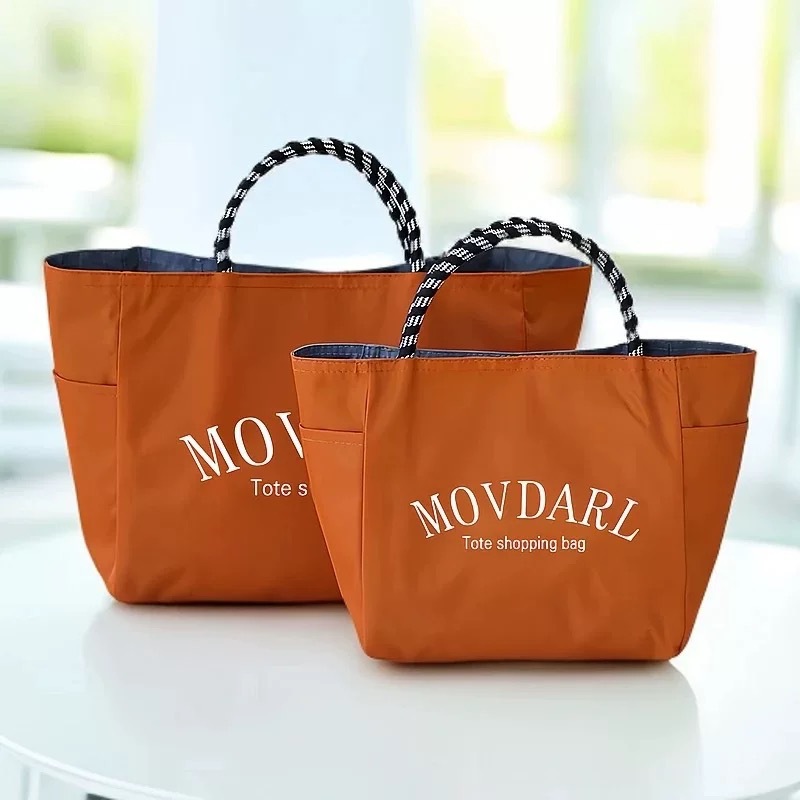 Shopping Tote Bag Nylon 2025 New Model for Daily Shopping and Commuting, Large Capacity, Simple Double-Sided Use, Mommy Bag Tote