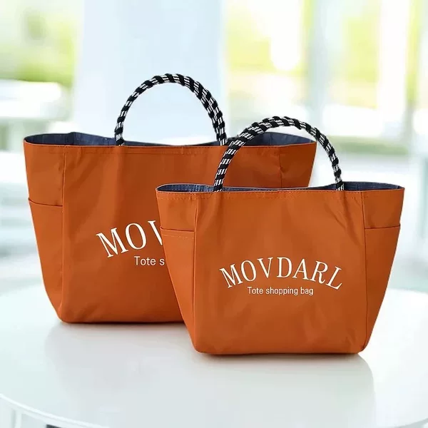 Shopping Tote Bag Nylon 2025 New Model for Daily Shopping and Commuting, Large Capacity, Simple Double-Sided Use, Mommy Bag Tote