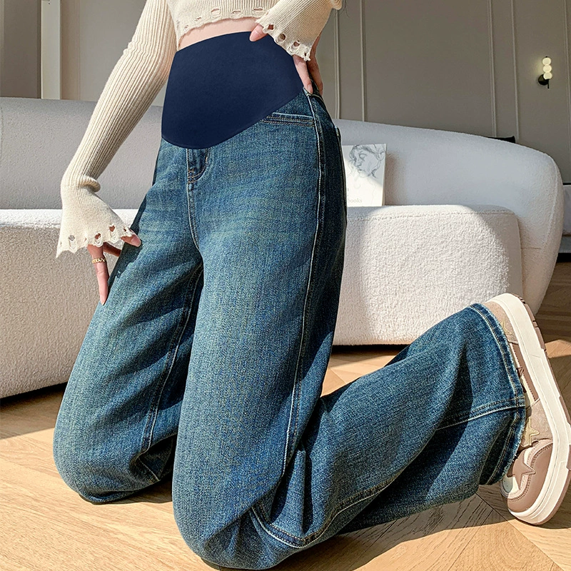 Осенние дизайнерские брюки для беременных, oversize, свободный крой