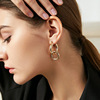 Metal earrings, simple and elegant design, Amazon