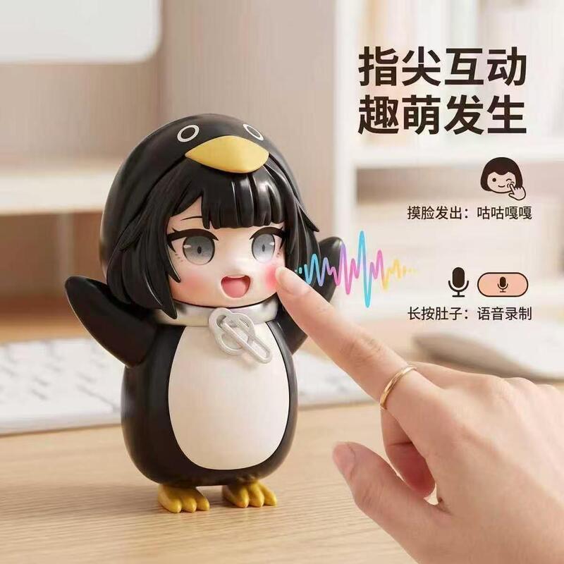 Talking Gugu Gagga Little Penguin Manager with Voice Recording and Sound, Gugu Penguin Face-Touching Figurine Talking Gugu Gagga Little Penguin Manager with Voice Recording and Sound, Gugu Penguin Face-Touching Figurine