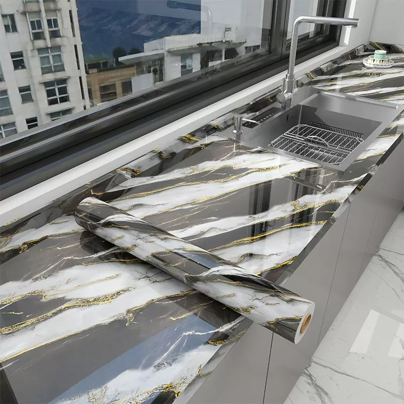 厨房防油贴纸加厚防火耐高温专用墙纸自粘墙贴墙壁墙面灶台瓷砖贴