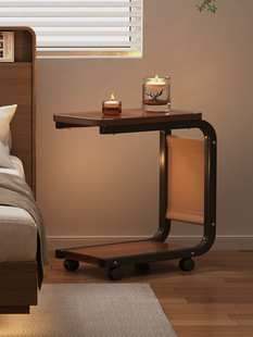 Bedside Table, Movable Computer Desk, Home Bedside Simple Sofa Side Table, Bedroom Desk, Small Table, Sofa Side L^