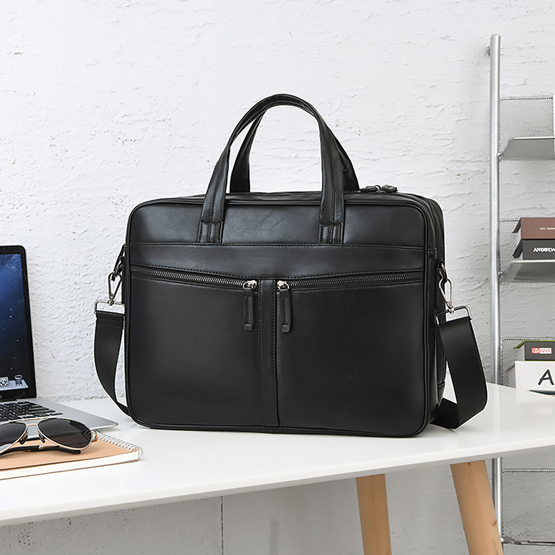 Fábrica al por mayor de los hombres maletín de negocios de cercanías simple de gran capacidad computadora crossbody multi-capa de viaje de negocios bolsa de archivo