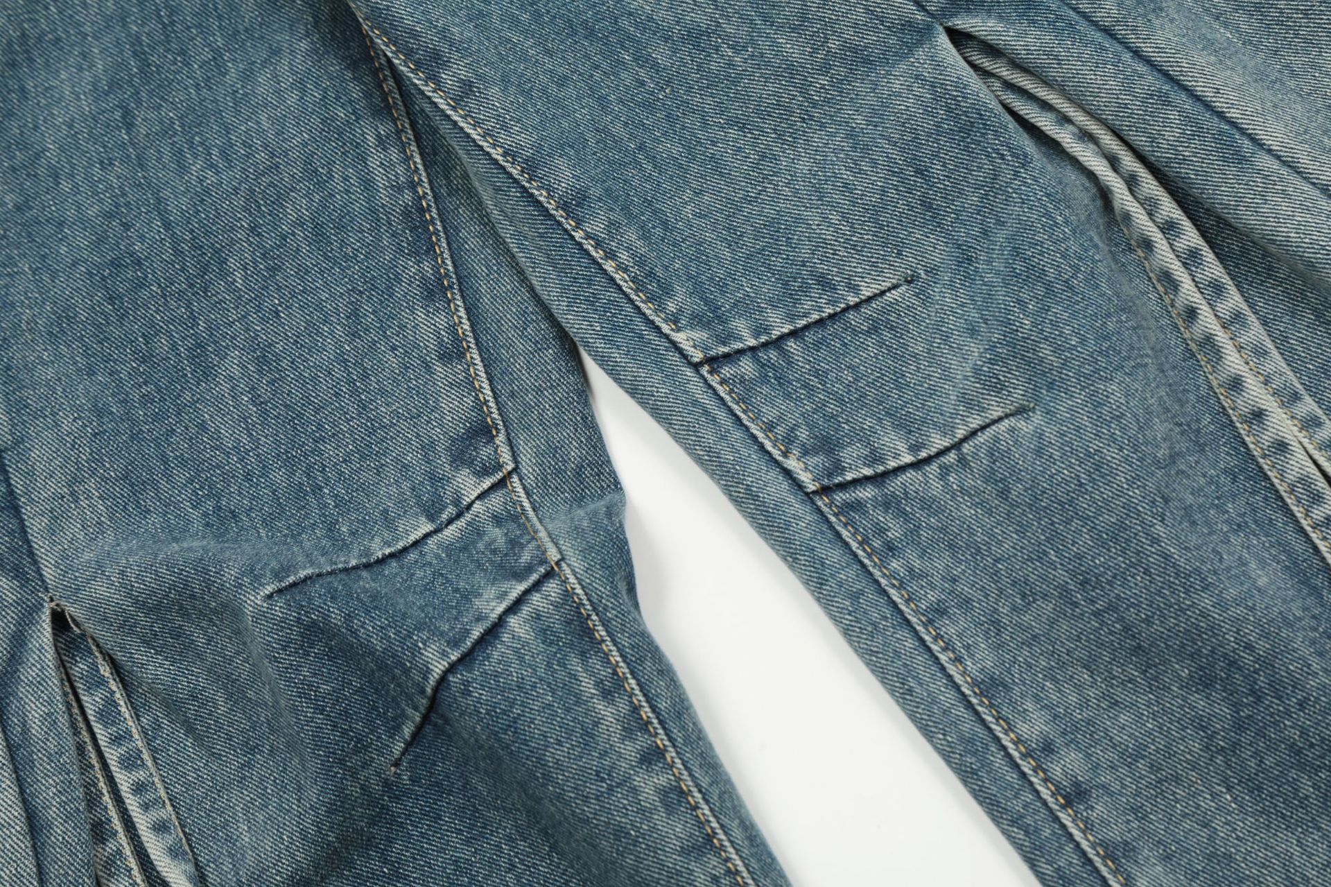 Vêtements pour hommes EONMODISH | Nouveau produit d'automne 2024 Pantalon de cow-boy délavé à l'eau à la mode American High Street_voghion.com