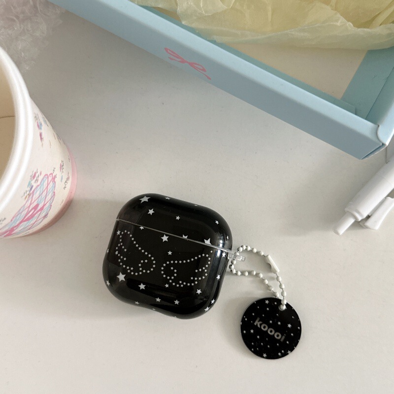 黑底星星翅膀ins适用苹果AirPods4保护套2022Pro2耳机壳无线2代3|undefined
