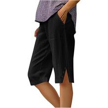 J 30998 Linen Elastic Waist Shorts �����ɽ�����ֶ̿�