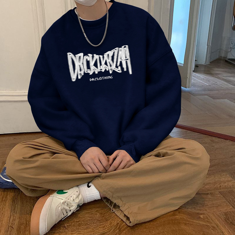 네이비블루 라운드넥 스웨트셔츠 레귤러스타일-2350 [GL]